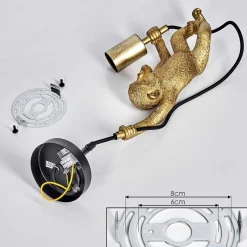 Applique Murale Suardi Or, Noir, 1 Lumiere