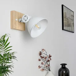 Applique Murale Svanfolk Brun, Blanc, 1 Lumiere