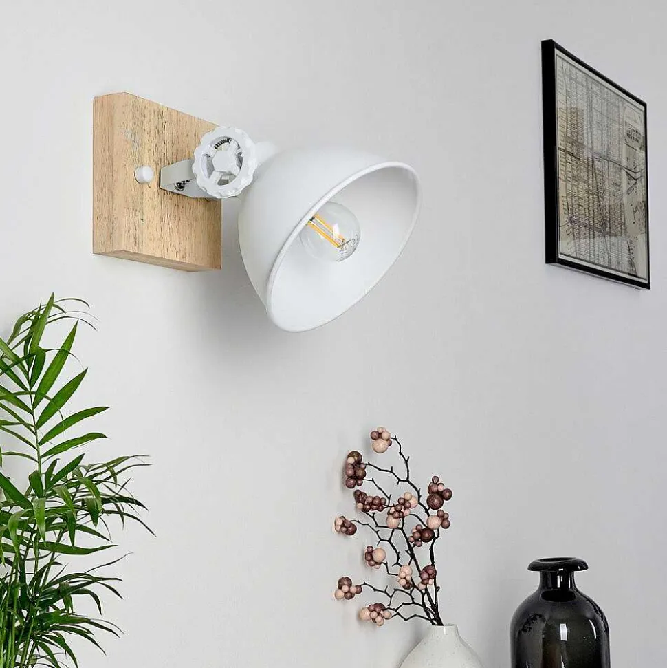 Applique Murale Svanfolk Brun, Blanc, 1 Lumiere