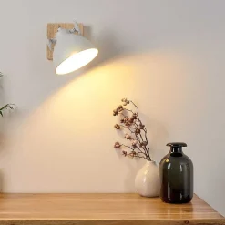 Applique Murale Svanfolk Brun, Blanc, 1 Lumiere