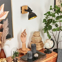 Applique Murale Tina Chrome, Ecru, Noir, 1 Lumiere