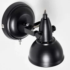 Applique Murale Tina Noir, 1 Lumiere