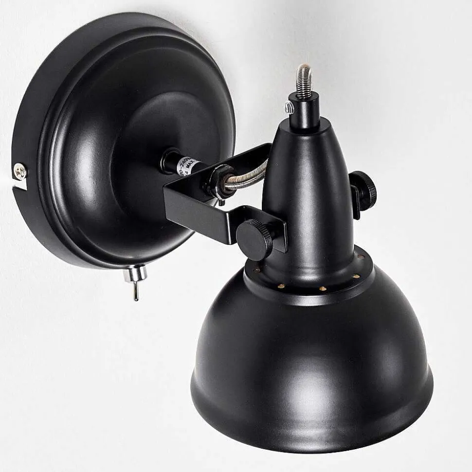 Applique Murale Tina Noir, 1 Lumiere