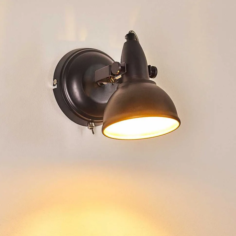 Applique Murale Tina Noir, 1 Lumiere