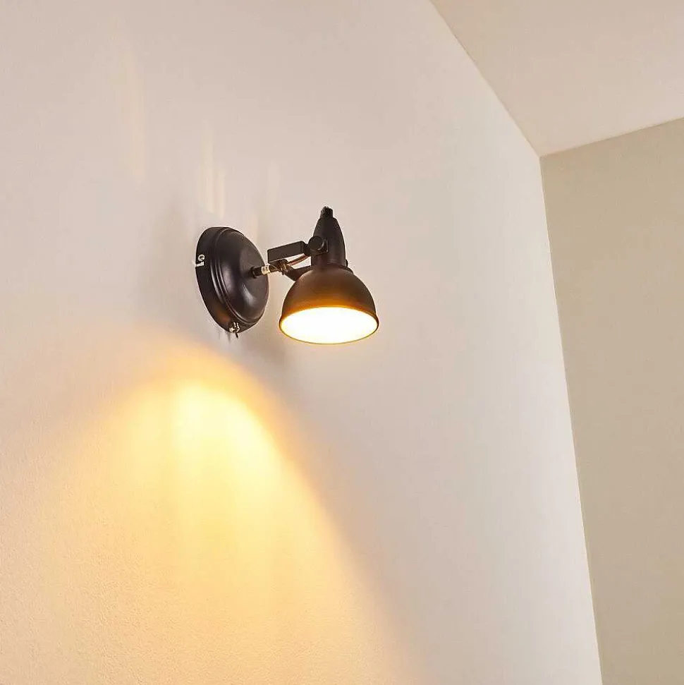 Applique Murale Tina Noir, 1 Lumiere