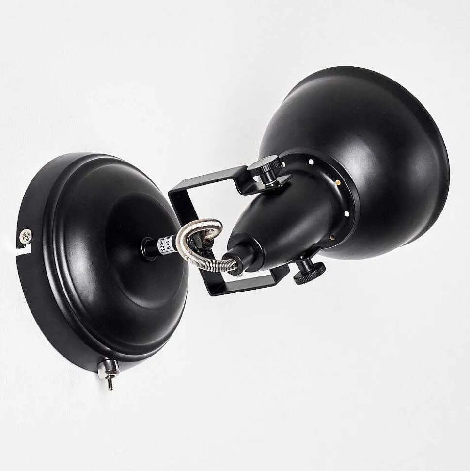 Applique Murale Tina Noir, 1 Lumiere