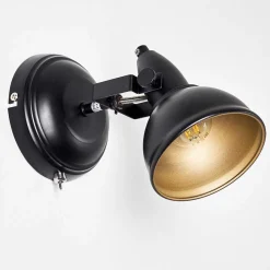 Applique Murale Tina Noir, 1 Lumiere