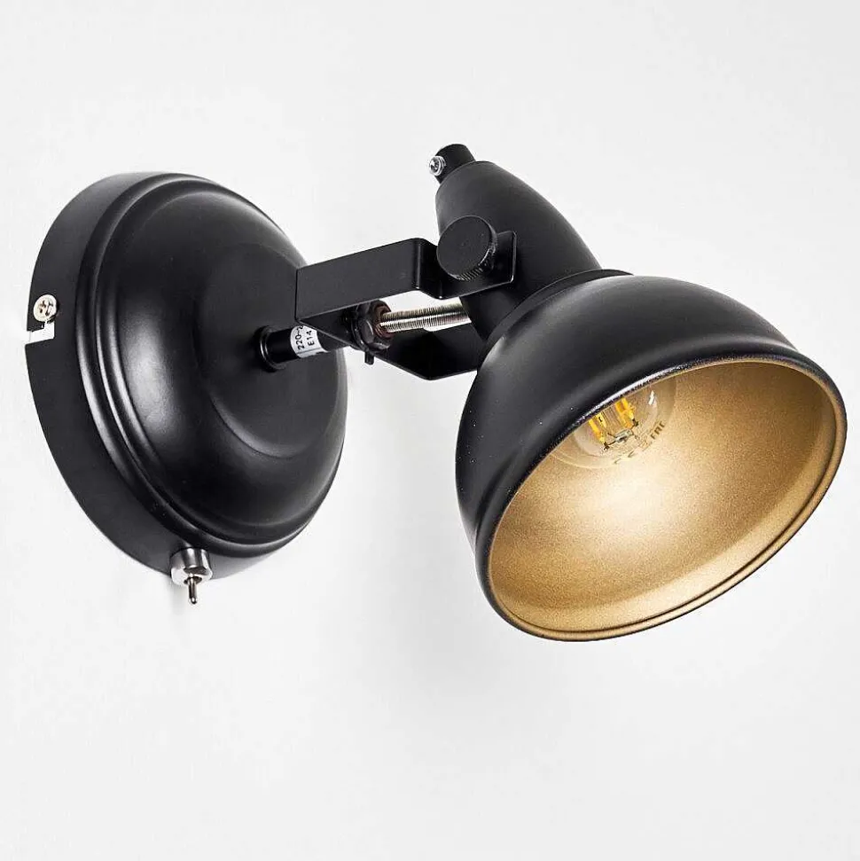 Applique Murale Tina Noir, 1 Lumiere