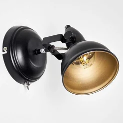 Applique Murale Tina Noir, 1 Lumiere