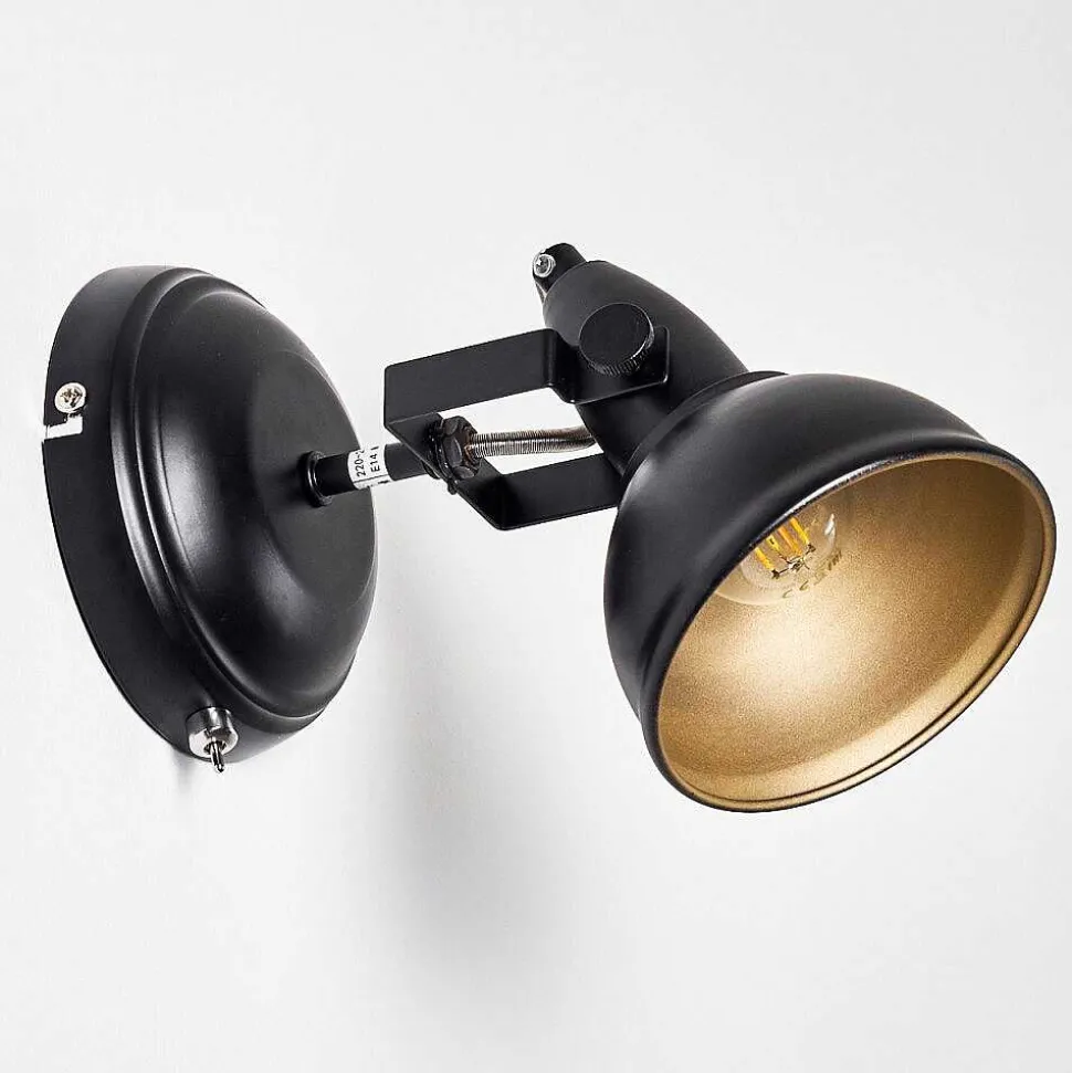 Applique Murale Tina Noir, 1 Lumiere