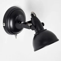 Applique Murale Tina Noir, 1 Lumiere