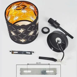 Applique Murale Trasancos Noir, 1 Lumiere