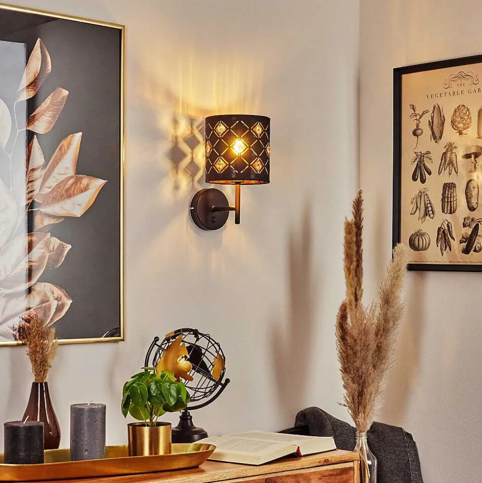 Applique Murale Trasancos Noir, 1 Lumiere