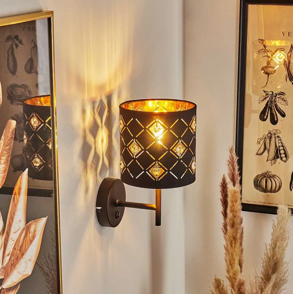 Applique Murale Trasancos Noir, 1 Lumiere