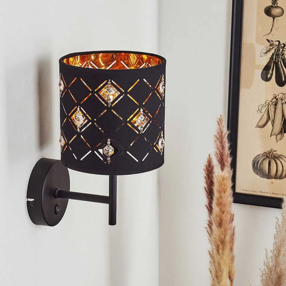 Applique Murale Trasancos Noir, 1 Lumiere