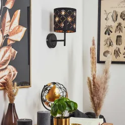 Applique Murale Trasancos Noir, 1 Lumiere