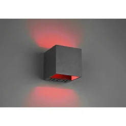 Applique Murale Trio Figo Led Noir, 1 Lumiere, Telecommandes, Changeur De Couleurs