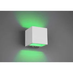 Applique Murale Trio Figo Led Blanc, 1 Lumiere, Telecommandes, Changeur De Couleurs