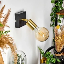 Applique Murale Tulla Noir, 1 Lumiere