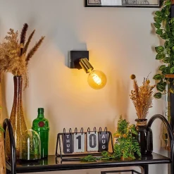 Applique Murale Tulla Noir, 1 Lumiere