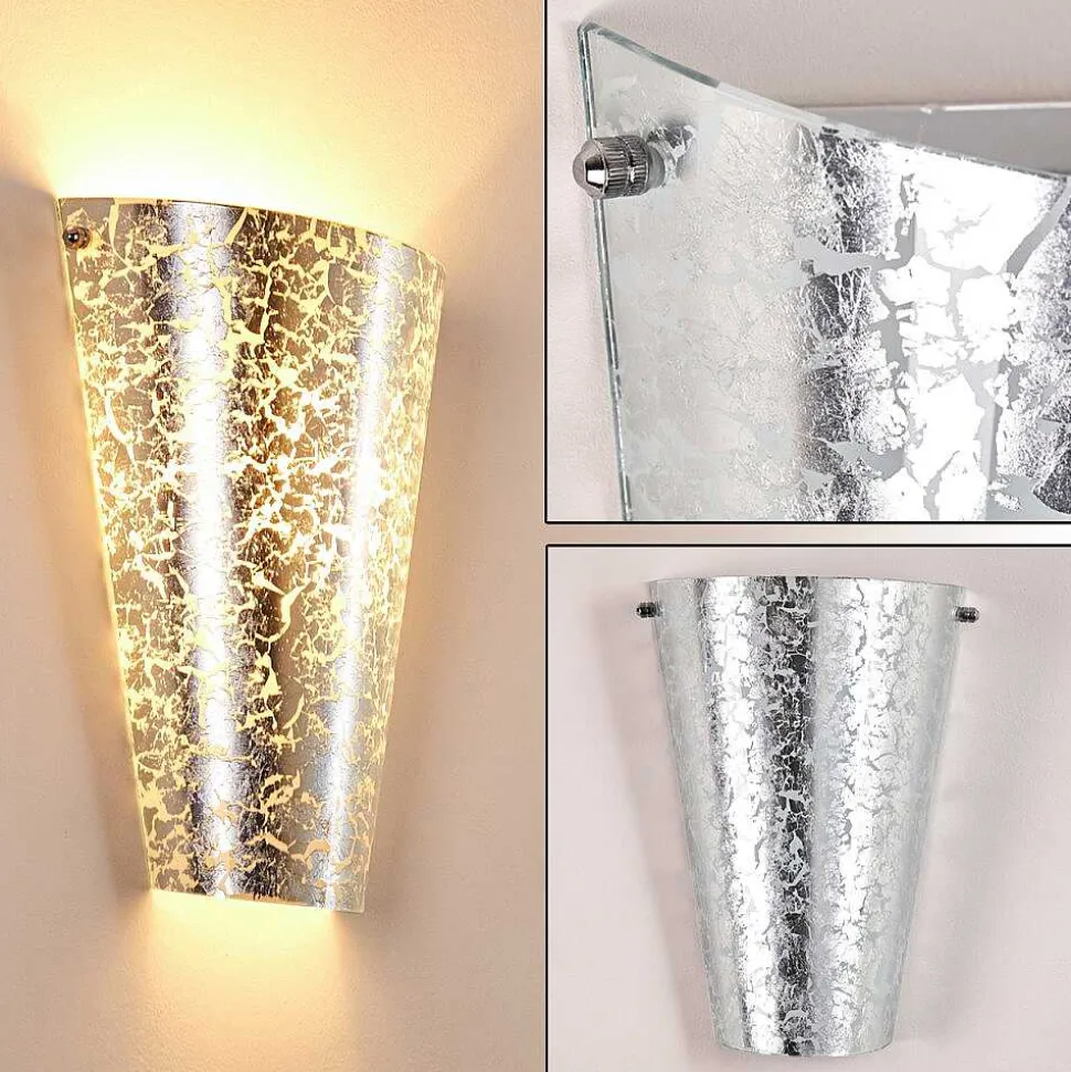 Applique Murale Zera Argente, 1 Lumiere