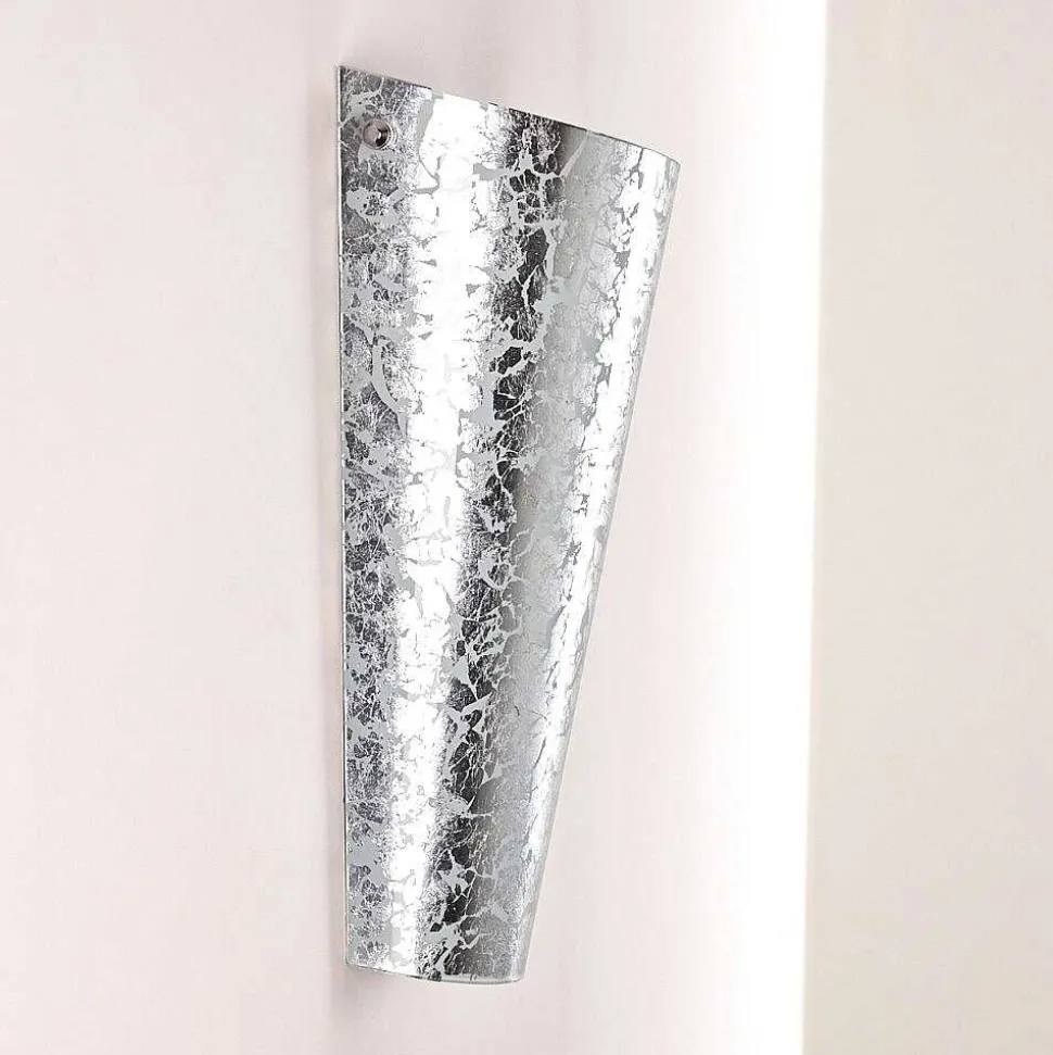 Applique Murale Zera Argente, 1 Lumiere