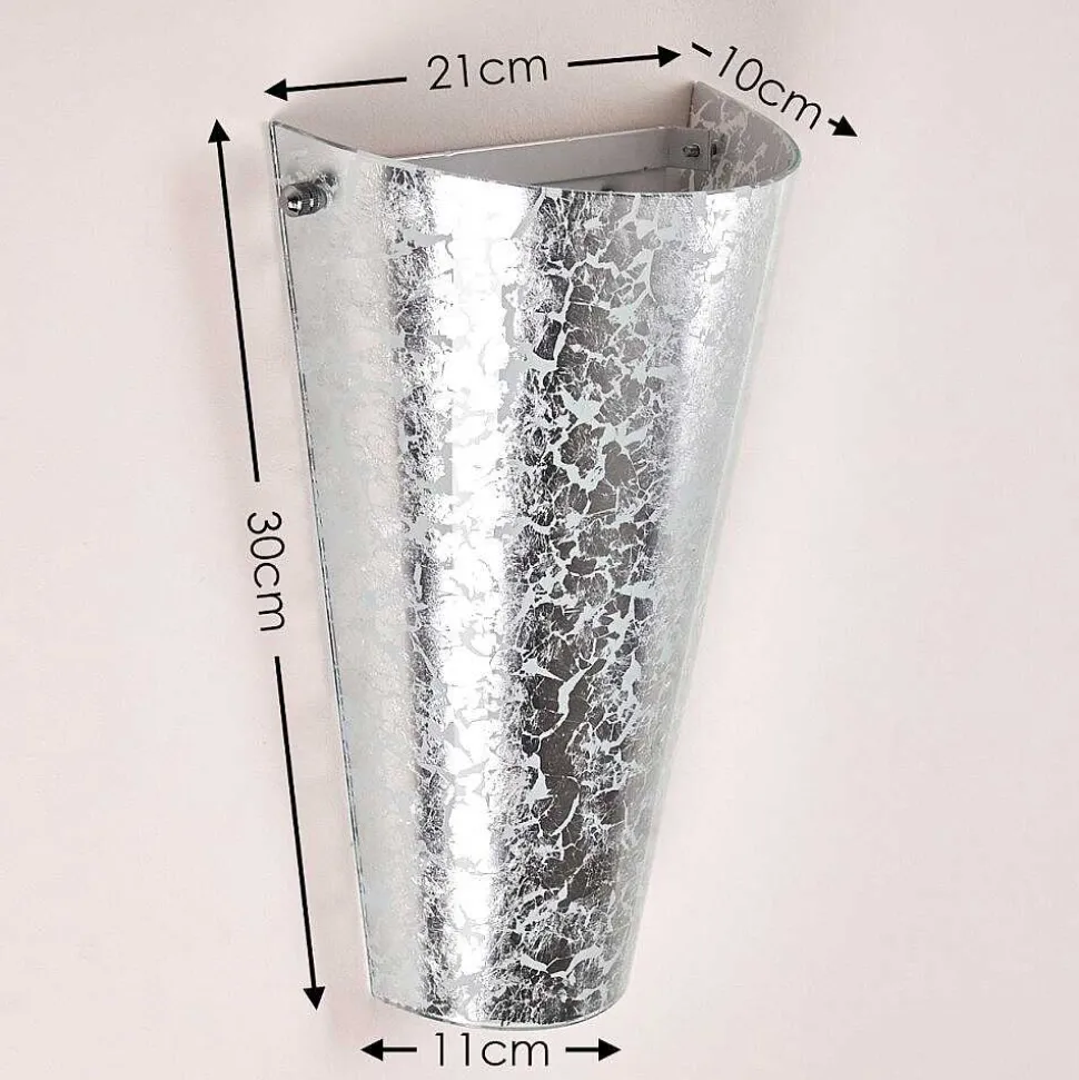 Applique Murale Zera Argente, 1 Lumiere