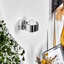 Applique Sapri Argente, 1 Lumiere