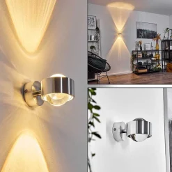 Applique Sapri Argente, 1 Lumiere