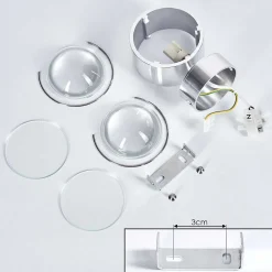 Applique Sapri Argente, 1 Lumiere