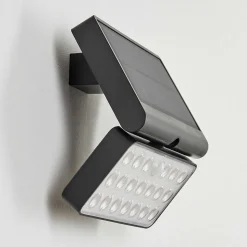 Applique Solaire Estampes Led Anthracite, 1 Lumiere, Detecteur De Mouvement