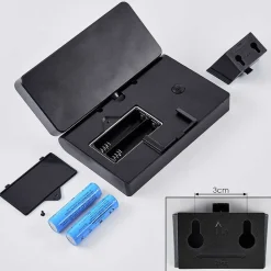 Applique Solaire Estampes Led Anthracite, 1 Lumiere, Detecteur De Mouvement