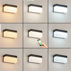 Applique Solaire Malalhue Led Noir, 1 Lumiere, Detecteur De Mouvement