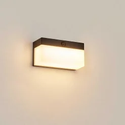 Applique Solaire Malalhue Led Noir, 1 Lumiere, Detecteur De Mouvement