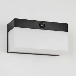 Applique Solaire Malalhue Led Noir, 1 Lumiere, Detecteur De Mouvement