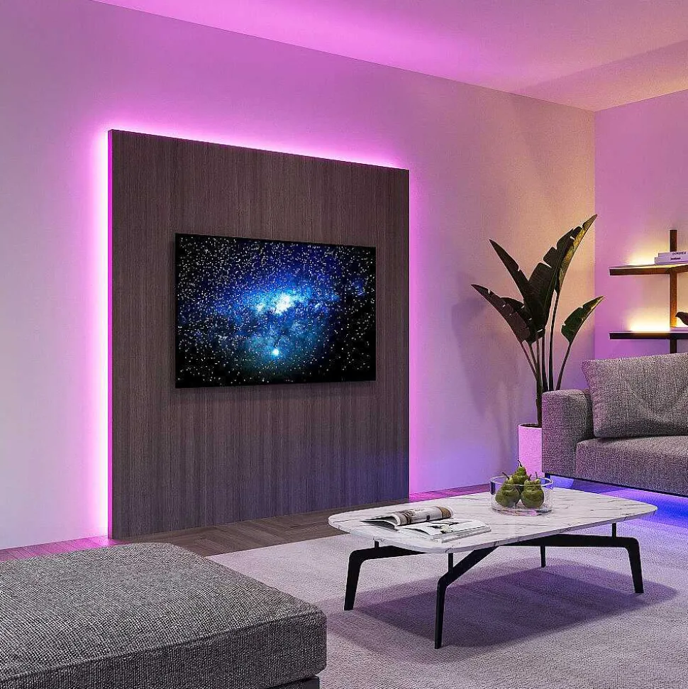 Bande Led Reality Screen Noir, 1 Lumiere, Telecommandes, Changeur De Couleurs
