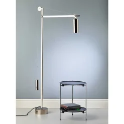 Bh 23 Tecnolumen Lampadaire Nickel Mat, 1 Lumiere
