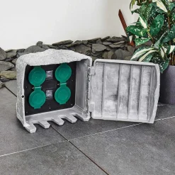 Bloc De Prises Électriques D'Exterieur Tinu Noir