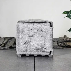 Bloc De Prises Électriques D'Exterieur Tinu Noir, Pierre