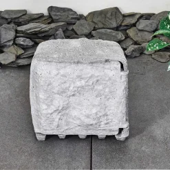 Bloc De Prises Électriques D'Exterieur Tinu Noir, Pierre