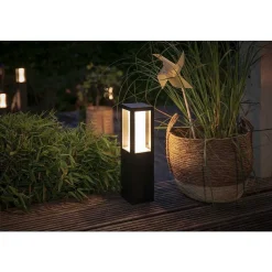 Borne D'Éclairage, Kit D'Extension Philips Hue Ambiance White & Color Impress Led Noir, 1 Lumiere, Changeur De Couleurs