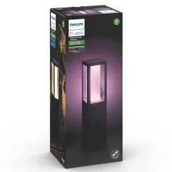 Borne D'Éclairage, Kit D'Extension Philips Hue Ambiance White & Color Impress Led Noir, 1 Lumiere, Changeur De Couleurs