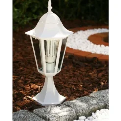 Borne D'Éclairage Lutec Bristol Blanc, 1 Lumiere