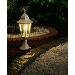 Borne D'Éclairage Lutec Bristol Blanc, 1 Lumiere