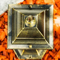 Borne Lumineuse Antibes Brun Dore, 1 Lumiere