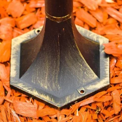 Borne Lumineuse Antibes Brun Dore, 1 Lumiere, Detecteur De Mouvement