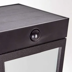 Borne Lumineuse Begg Led Noir, 1 Lumiere, Detecteur De Mouvement, Changeur De Couleurs