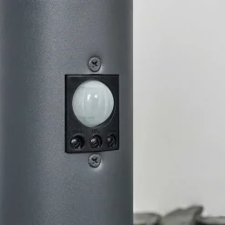 Borne Lumineuse Caserta Anthracite, 1 Lumiere, Detecteur De Mouvement