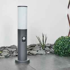 Borne Lumineuse Caserta Anthracite, 1 Lumiere, Detecteur De Mouvement