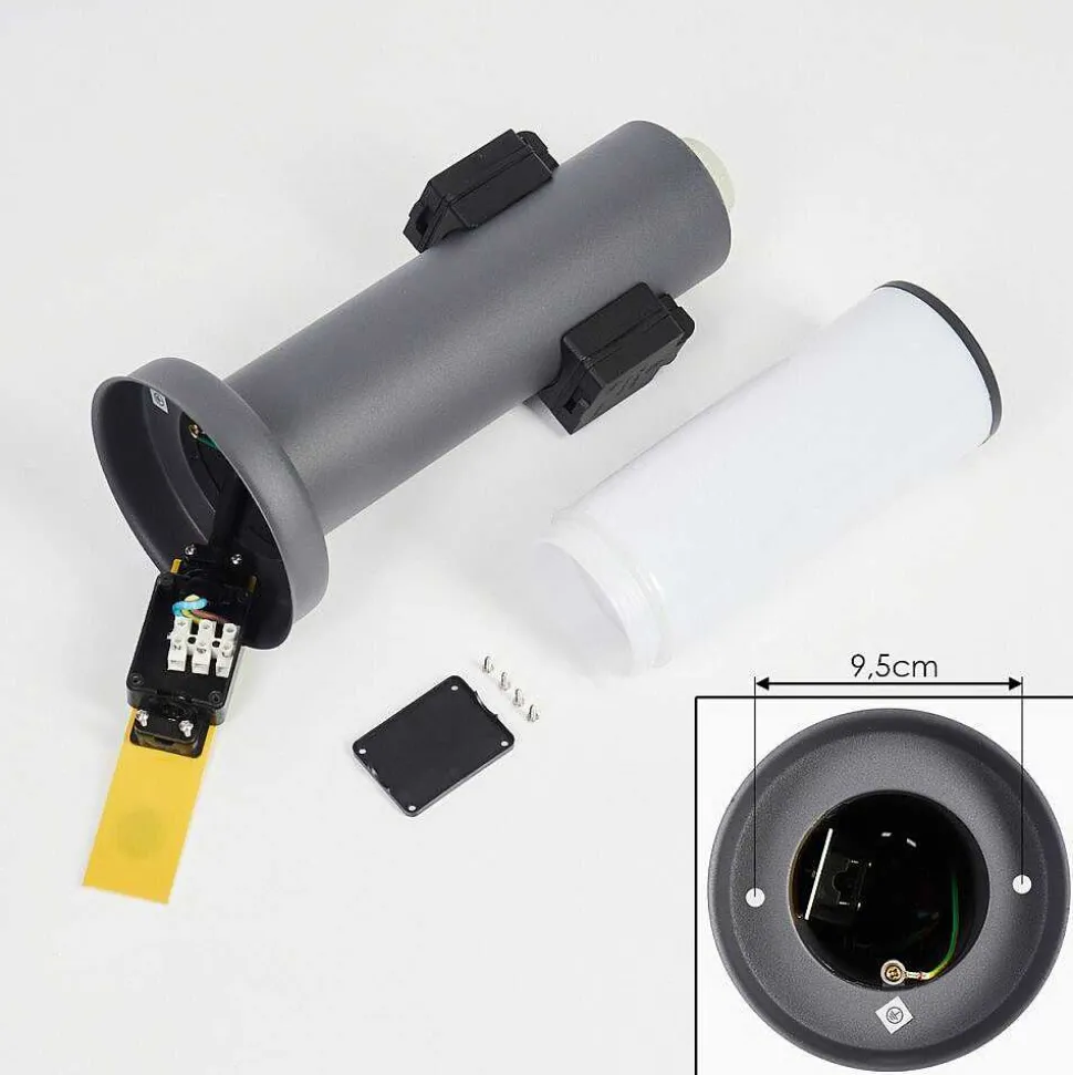 Borne Lumineuse Caserta Anthracite, 1 Lumiere